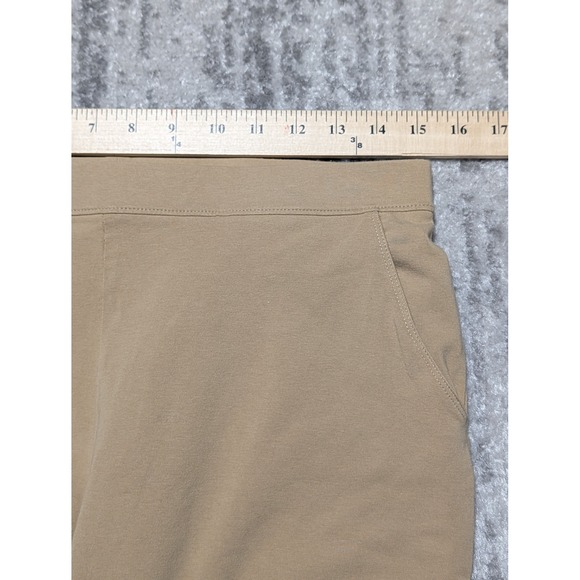 LL Bean Perfect Fit Pants Womens Medium Regular Khaki Tan Cotton Stretch 287678 - Picture 11 of 12